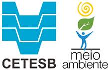 Logo da Cetesb e Secretaria do Meio Ambiente